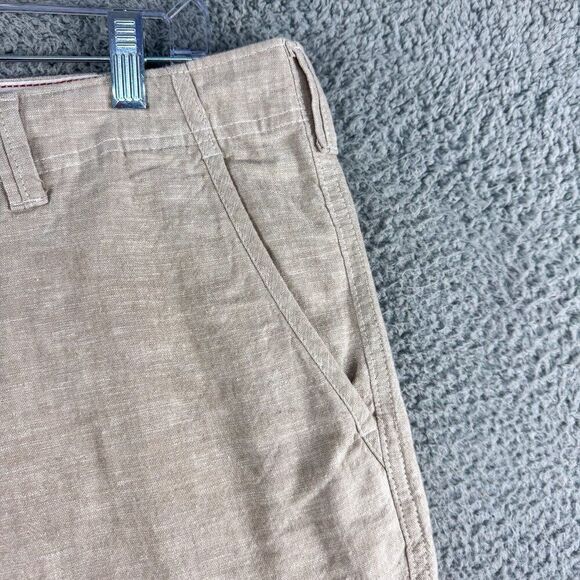 Eddie Bauer Linen Blend Shorts Mens 38 Tan Beach Casual Outdoor Summer 38x9 - Picture 4 of 16